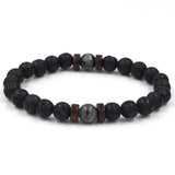 Personality Men's Black Volcanic Stone Bracelet - AL MONI EXPRESS