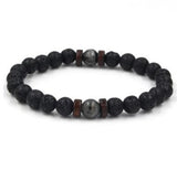 Personality Men's Black Volcanic Stone Bracelet - AL MONI EXPRESS