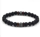 Personality Men's Black Volcanic Stone Bracelet - AL MONI EXPRESS