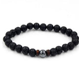 Personality Men's Black Volcanic Stone Bracelet - AL MONI EXPRESS