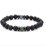 Personality Men's Black Volcanic Stone Bracelet - AL MONI EXPRESS