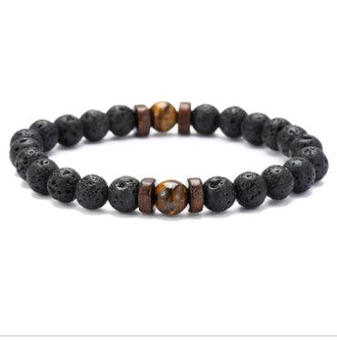 Personality Men's Black Volcanic Stone Bracelet - AL MONI EXPRESS