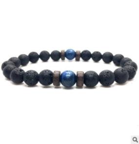 Personality Men's Black Volcanic Stone Bracelet - AL MONI EXPRESS