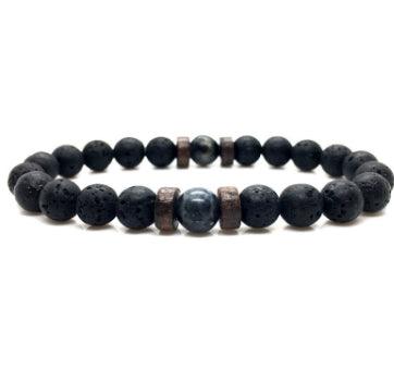 Personality Men's Black Volcanic Stone Bracelet - AL MONI EXPRESS