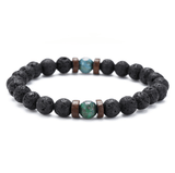 Personality Men's Black Volcanic Stone Bracelet - AL MONI EXPRESS