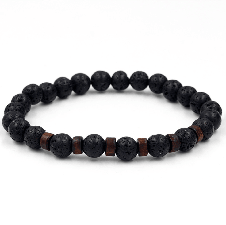 Personality Men's Black Volcanic Stone Bracelet - AL MONI EXPRESS