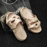 Personalized Skull Design Halloween Slippers Bathroom Indoor Outdoor Funny Slides Beach Shoes - AL MONI EXPRESS