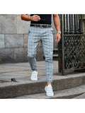 Plaid Print Pants Men's Casual Trousers Loose And Thin - Almoni Express