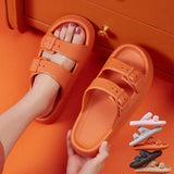 Platform Slippers Women's Summer Buckle Home Shoes Fashion Outdoor Wear Soft Bottom Sandals - AL MONI EXPRESS