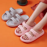 Platform Slippers Women's Summer Buckle Home Shoes Fashion Outdoor Wear Soft Bottom Sandals - AL MONI EXPRESS