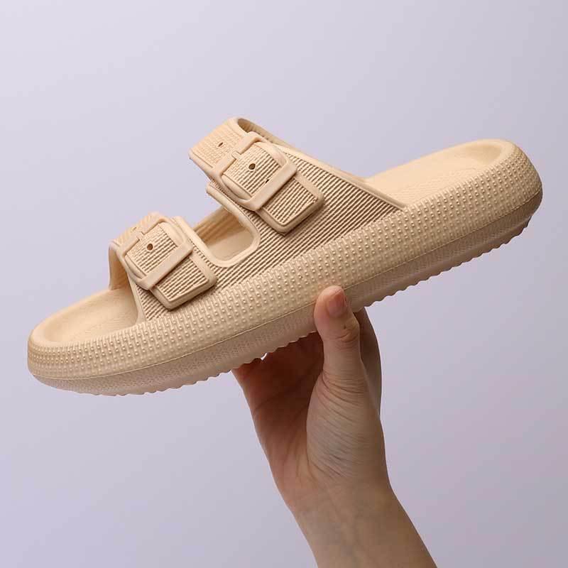 Platform Slippers Women's Summer Buckle Home Shoes Fashion Outdoor Wear Soft Bottom Sandals - AL MONI EXPRESS