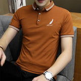 polo Shirt Business Casual Short-Sleeved Youth Fashion Half-Sleeved Shirt - AL MONI EXPRESS