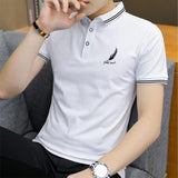 polo Shirt Business Casual Short-Sleeved Youth Fashion Half-Sleeved Shirt - AL MONI EXPRESS