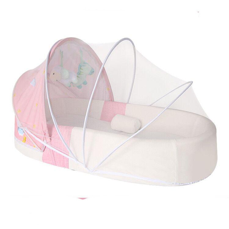 Portable Crib Nest Folding Movable Newborn Cushion Bed Anti-pressure Protection - Almoni Express