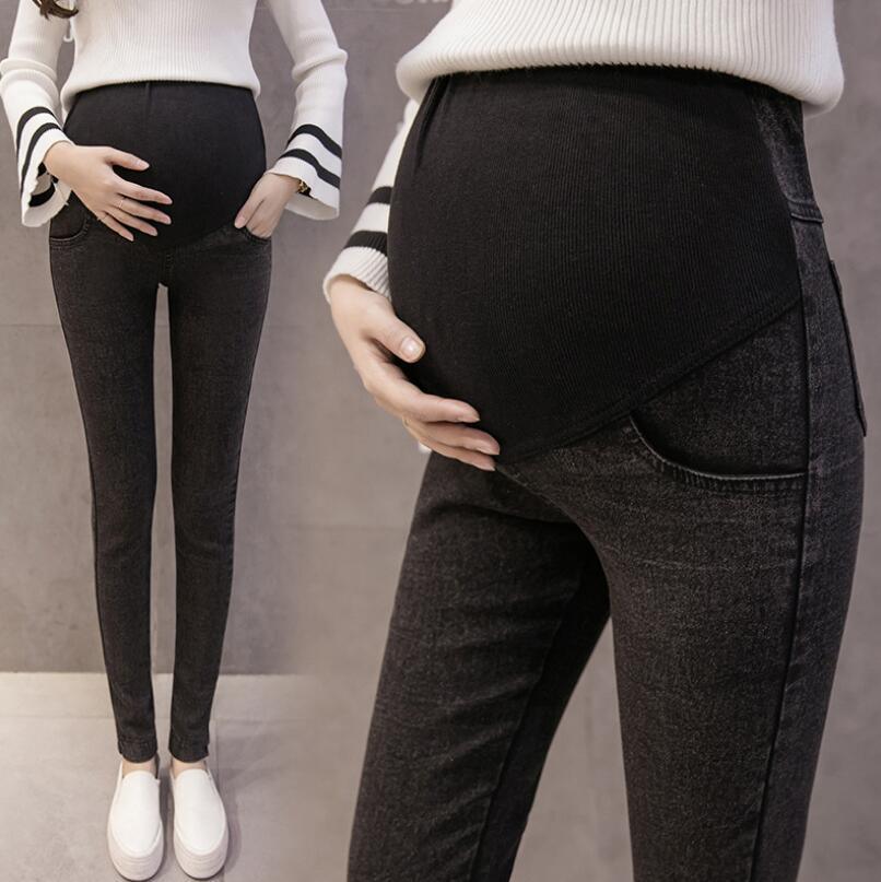 Pregnant Women'S Leggings Outer Stretch Footwear Pants Women'S Pregnant Women'S Pants Jeans Pencil Pants - Almoni Express