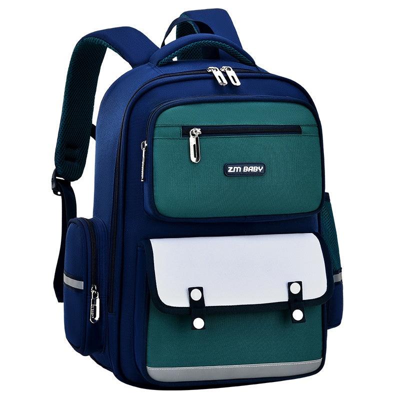 Primary School Student Schoolbag Male Grade 1-3-6 Portable Burden Alleviation Large Capacity Children's Schoolbag Backpack - Almoni Express