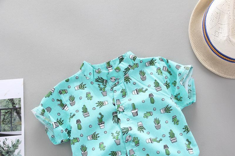 Printed boy shirt cactus top - Almoni Express