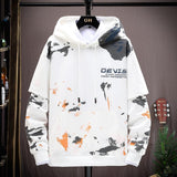 Printed Kangaroo Pocket Casual Sports Hooded Sweater Suit Men - AL MONI EXPRESS