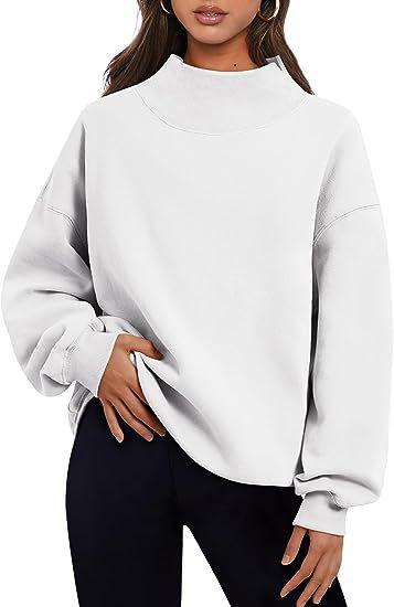 Pullover Sweatshirt Solid Color Loose Tops Round Neck Hoodie Women Thick Clothing - AL MONI EXPRESS