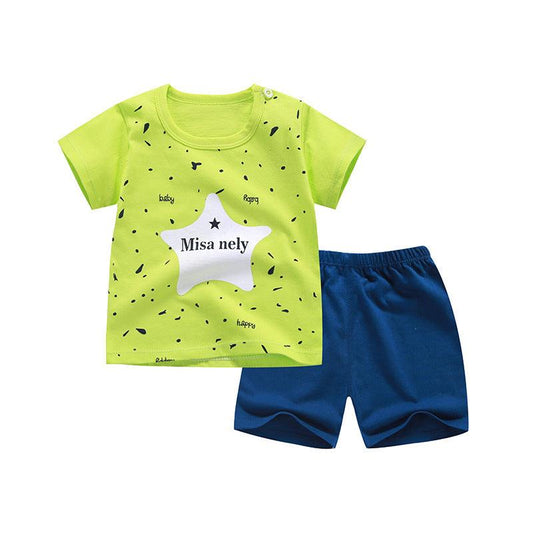 Pure Cotton Boys Korean Baby Clothes Wholesale New T-shirt Girls Kids Clothes - Almoni Express