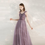 Purple Host Star Sky Toast Dress Shoulder To Shoulder - Almoni Express