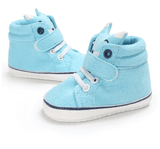 Puseky New Baby Boy Girls Shoes Cute Cartoon Bear Fox First Walkers Canvas Sneaker Anti-slip Soft Sole Toddler Shoes Footwear - Almoni Express