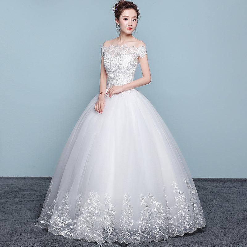 Qidi wedding dress shoulder wedding dress - Almoni Express