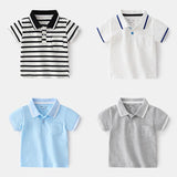 Qing New Style Fashionable Boy Short-sleeved POLO Shirt For Outing At Home - Almoni Express