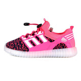 Rechargeable Luminous Shoes Children Shoes USB Colorful Flying Woven Light Shoes - Almoni Express