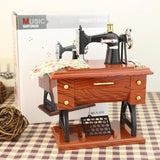 Retro Nostalgic Simulation Sewing Machine Music Box Music Box - AL MONI EXPRESS