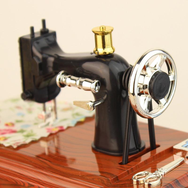 Retro Nostalgic Simulation Sewing Machine Music Box Music Box - AL MONI EXPRESS