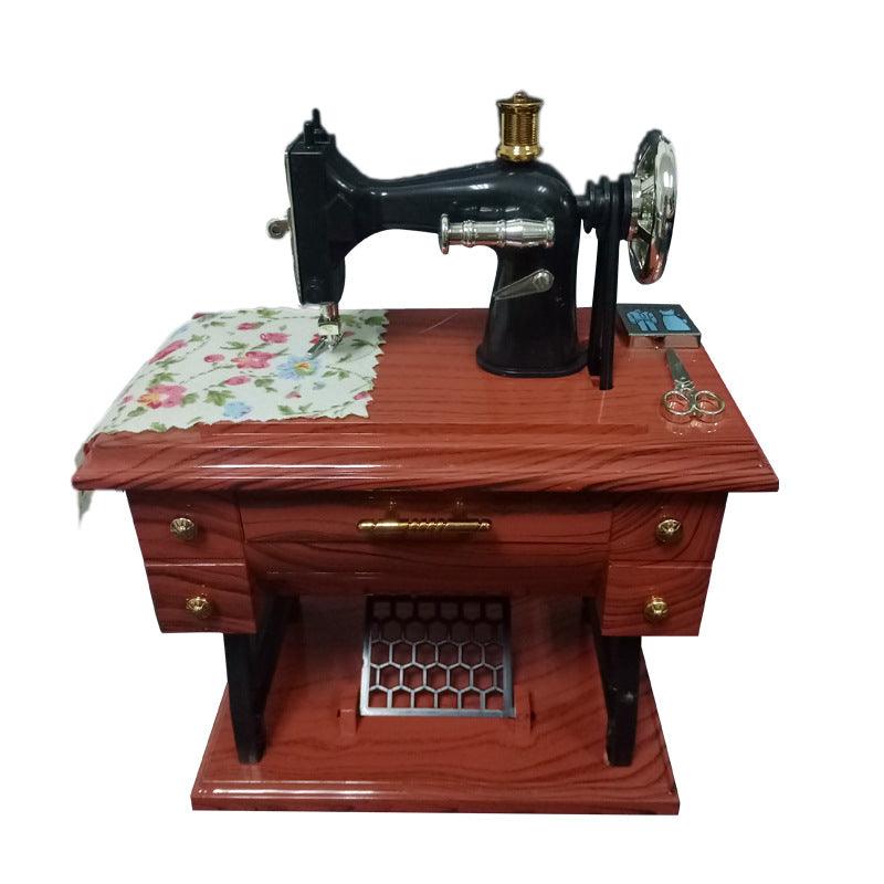 Retro Nostalgic Simulation Sewing Machine Music Box Music Box - AL MONI EXPRESS