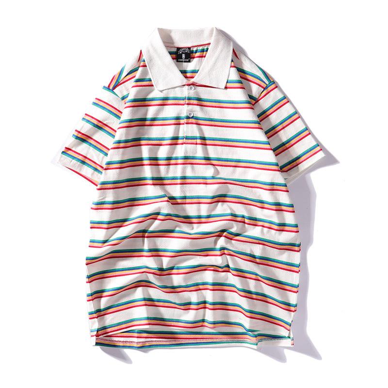 Retro striped POLO shirt - AL MONI EXPRESS