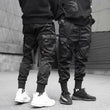 Ribbons Harem Joggers Men Cargo Pants Streetwear Hip Hop Casual Pockets Cotton Track Pants - AL MONI EXPRESS