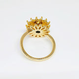 Rotating SUNFLOWER Full Diamond Sunflower Ring - AL MONI EXPRESS