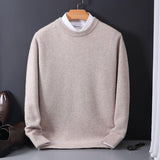 Round Neck Sweater Loose Oversized Knit Sweater - Almoni Express