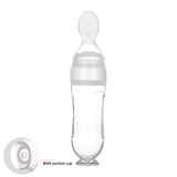 Safe Newborn Baby Feeding Bottle Toddler Silicone Squeeze Feeding Spoon Milk Bottle Baby Training Feeder Food Supplement - Almoni Express