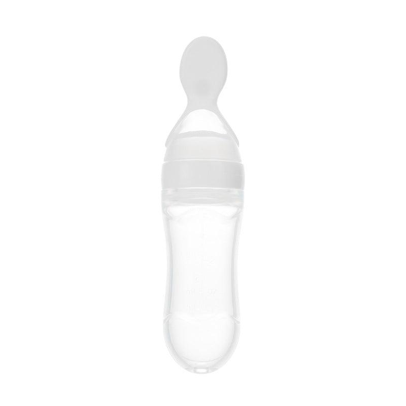 Safe Newborn Baby Feeding Bottle Toddler Silicone Squeeze Feeding Spoon Milk Bottle Baby Training Feeder Food Supplement - Almoni Express