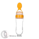 Safe Newborn Baby Feeding Bottle Toddler Silicone Squeeze Feeding Spoon Milk Bottle Baby Training Feeder Food Supplement - Almoni Express