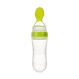 Safe Newborn Baby Feeding Bottle Toddler Silicone Squeeze Feeding Spoon Milk Bottle Baby Training Feeder Food Supplement - Almoni Express