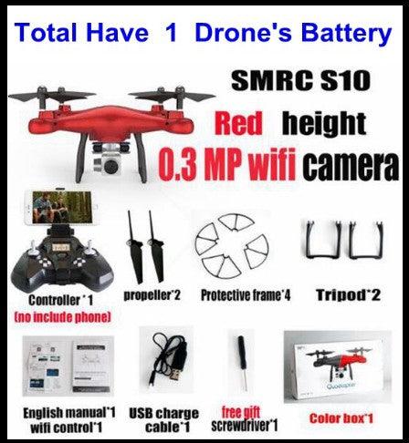 Sales Promotion WiFi 2MP Camera With S10 SMRC FPV Quadcopter Drone Helicopter UAV Micro Remote Control Toy RACER KIT Aircraft - Almoni Express