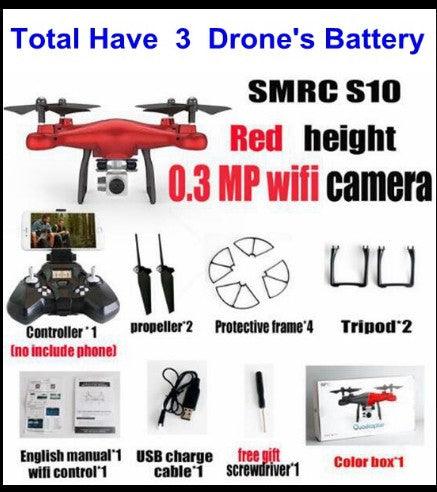 Sales Promotion WiFi 2MP Camera With S10 SMRC FPV Quadcopter Drone Helicopter UAV Micro Remote Control Toy RACER KIT Aircraft - Almoni Express