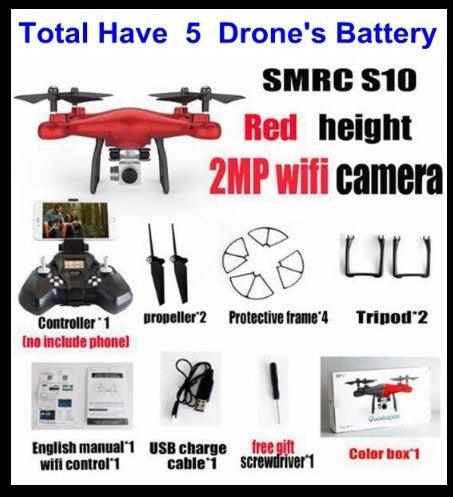 Sales Promotion WiFi 2MP Camera With S10 SMRC FPV Quadcopter Drone Helicopter UAV Micro Remote Control Toy RACER KIT Aircraft - Almoni Express