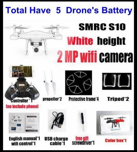 Sales Promotion WiFi 2MP Camera With S10 SMRC FPV Quadcopter Drone Helicopter UAV Micro Remote Control Toy RACER KIT Aircraft - Almoni Express