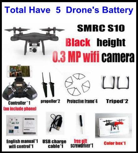 Sales Promotion WiFi 2MP Camera With S10 SMRC FPV Quadcopter Drone Helicopter UAV Micro Remote Control Toy RACER KIT Aircraft - Almoni Express