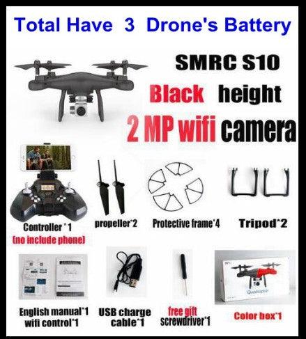 Sales Promotion WiFi 2MP Camera With S10 SMRC FPV Quadcopter Drone Helicopter UAV Micro Remote Control Toy RACER KIT Aircraft - Almoni Express