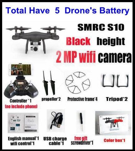 Sales Promotion WiFi 2MP Camera With S10 SMRC FPV Quadcopter Drone Helicopter UAV Micro Remote Control Toy RACER KIT Aircraft - Almoni Express