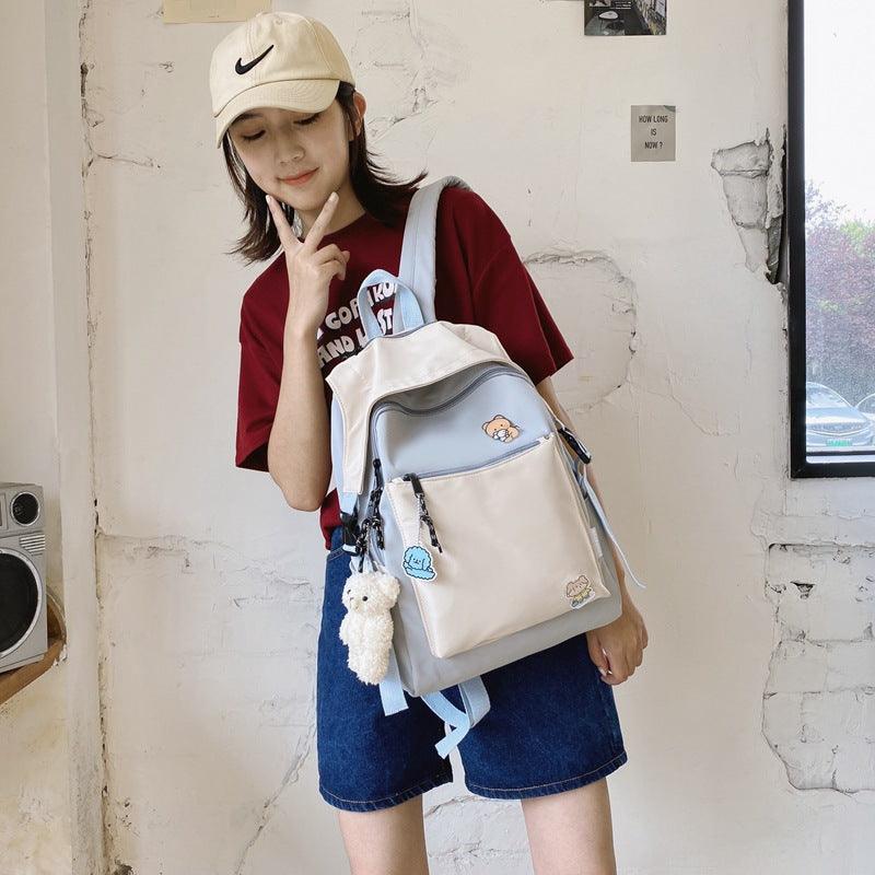 Schoolbag Female New Korean Version Of The Trend Of College Style Ins Girl Backpack Japanese Junior High School Student Backpack - Almoni Express