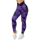 Seamless Tie Dye Leggings Women Yoga Pants Push Up Sport Fitness Running Gym Leggings - AL MONI EXPRESS