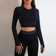 Seamless Yoga Pants Sports Gym Fitness Leggings Or Long Sleeve Tops Outfits Butt Lifting Slim Workout Sportswear Clothing - AL MONI EXPRESS